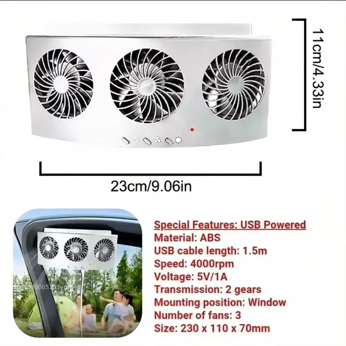 مروحة سيارة شمسية - تبرد سيارتك بدون كهرباء 🌞